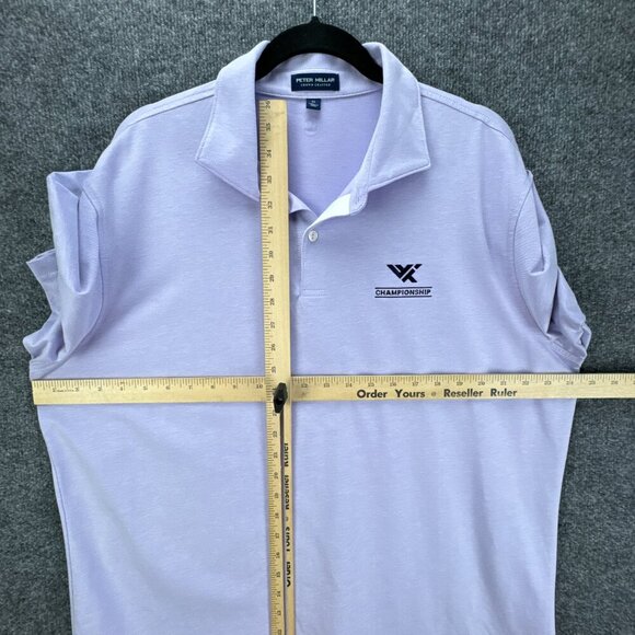 Peter‎ Millar Crown Crafted Polo Shirt Mens Extra Large Light Purple Performance - Picture 11 of 14